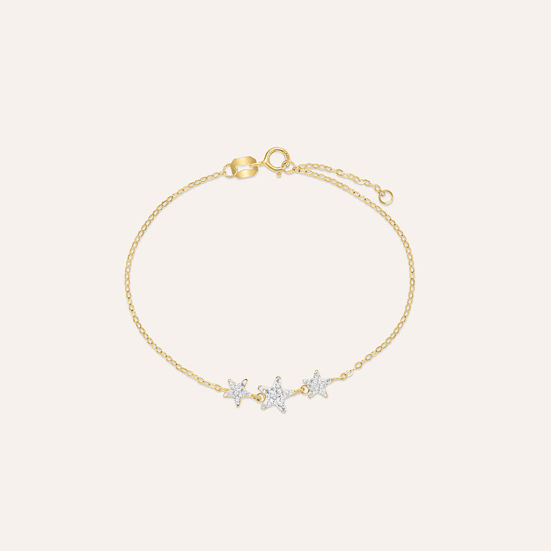 Bracciale Christelle Oro Giallo Cristallo - Spannringe Damen | OROVIVO
