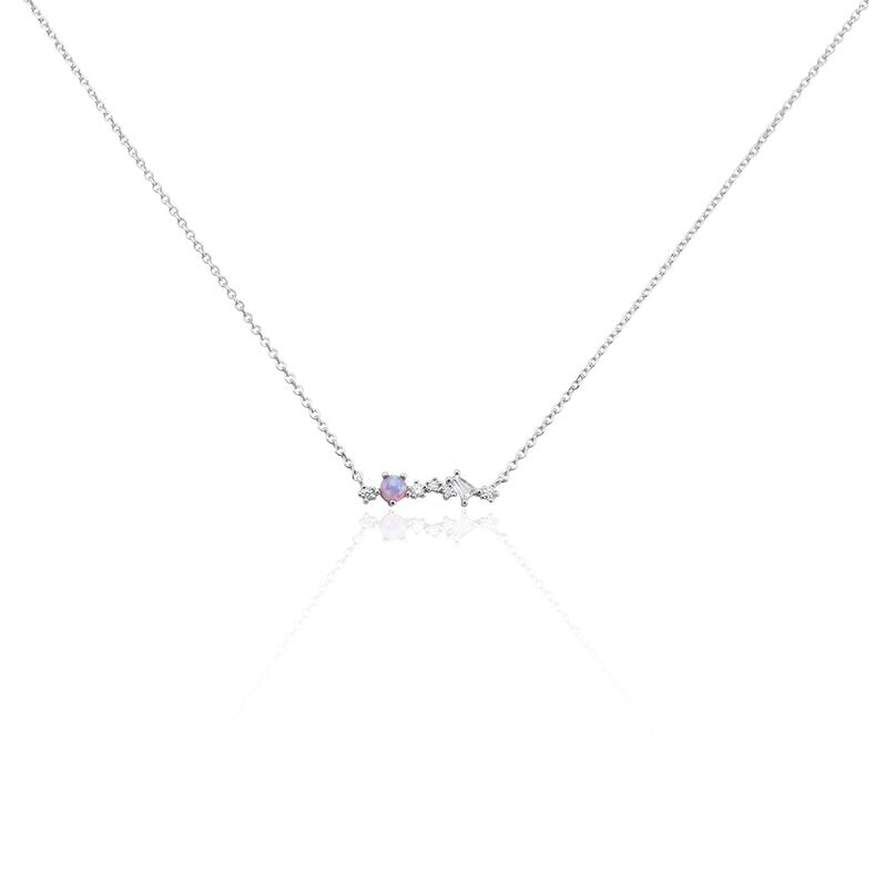 Collier Pantaleon Argent Weiss Opale - Spannringe Damen | OROVIVO