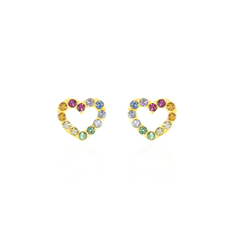 Boucles D'oreilles Or Jaune Ernesta Cœur - Spannringe Damen | OROVIVO