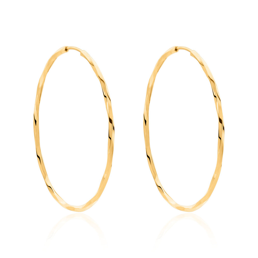 JUSTINE Damen Creolen Gold 375 (9 Karat), Creolen ohne Stein