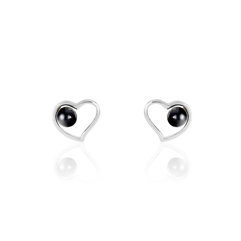 Boucles D'oreilles Pendantes Isalyne Argent Blanc Céramique - Spannringe Damen | OROVIVO