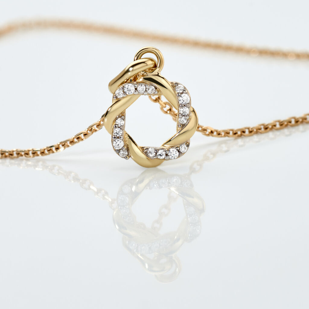 FRANZI Damen Anh&auml;nger Gold 333 (8 Karat) Andere Steine Wei&szlig;