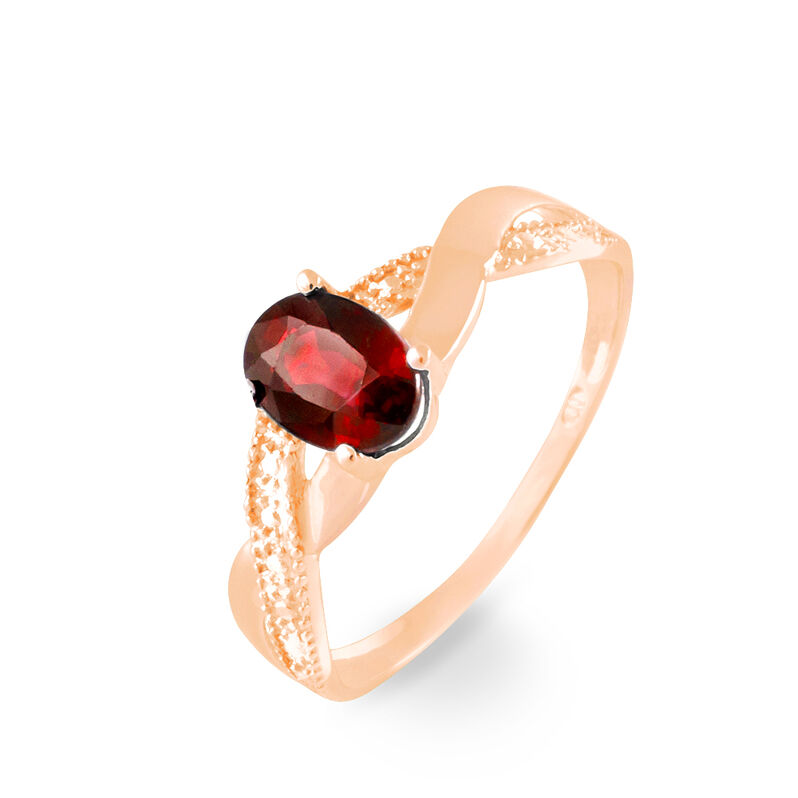 Bague Candice Or Rose Grenat - Spannringe Damen | OROVIVO