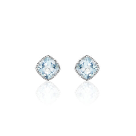 Damen Ohrstecker Weißgold 375 Blauer Topas - Ohrstecker Damen | OROVIVO