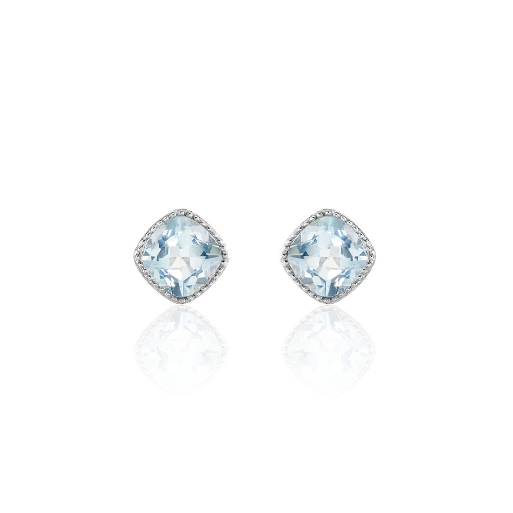 Damen Ohrstecker Weißgold 375 Topas Blau 2,5ct Viereck Bloom -  13140004015R00 • Orovivo | Dein Online-Juwelier