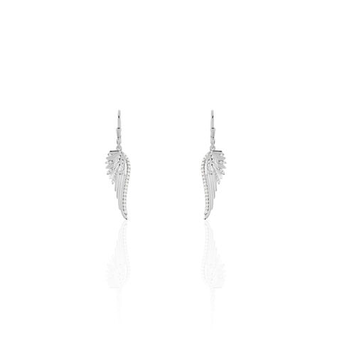 Damen Ohrhänger Lang Silber 925 Zirkonia Flügel  - Ohrhänger Damen | OROVIVO