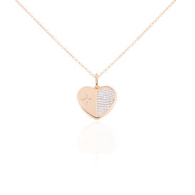 Damen Halskette Silber 925 Rosé Vergoldet Herz - Herzketten Damen | OROVIVO
