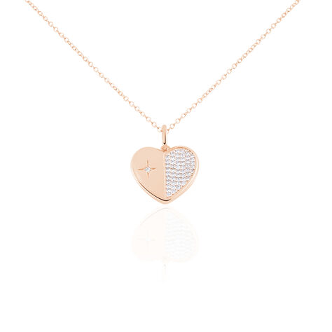 Damen Halskette Silber 925 Rosé Vergoldet Herz - Halsketten Damen | OROVIVO