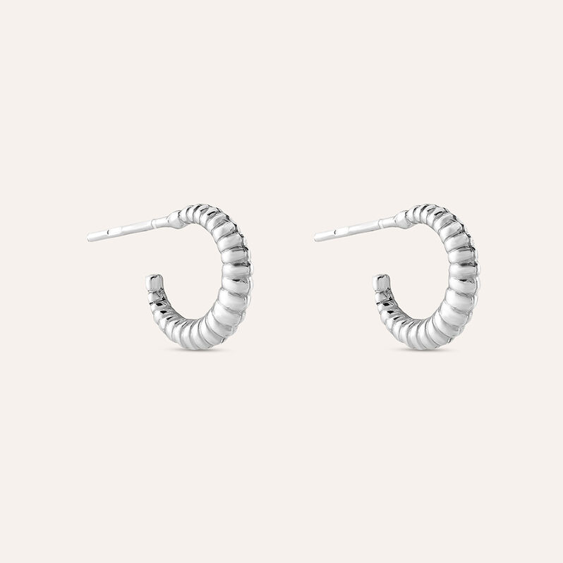 Orecchini A Cerchio Silver Collection Argento Rodiato - Spannringe Damen | OROVIVO