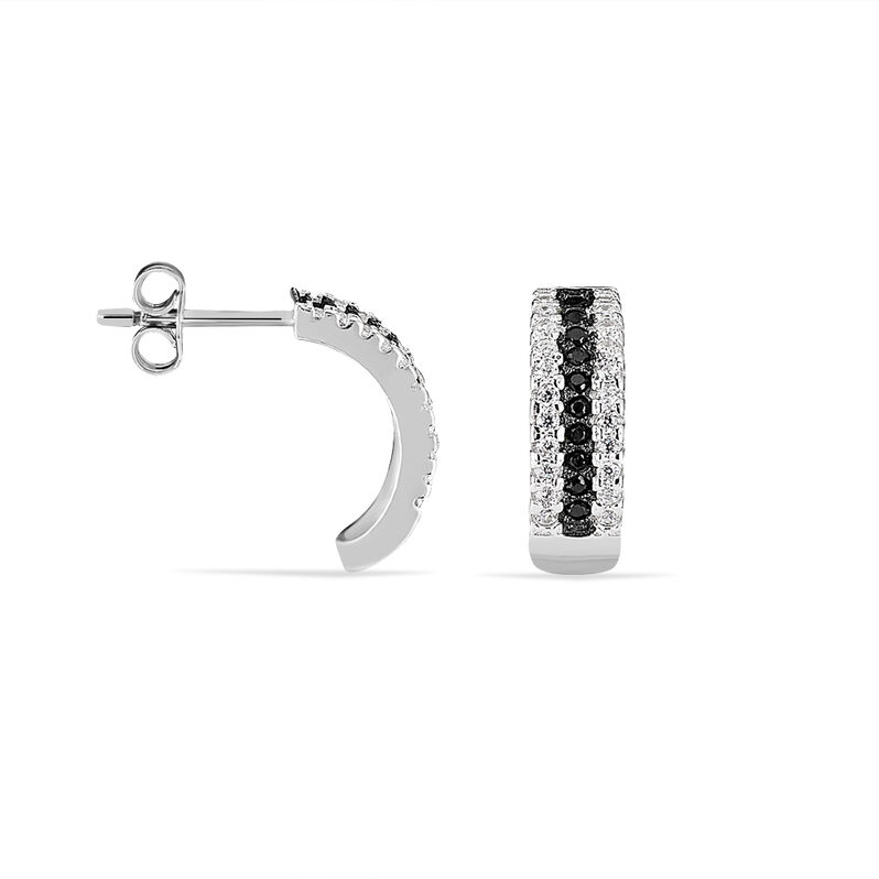 Créoles Adams Rondes Argent Blanc Oxyde De Zirconium - Spannringe Damen | OROVIVO