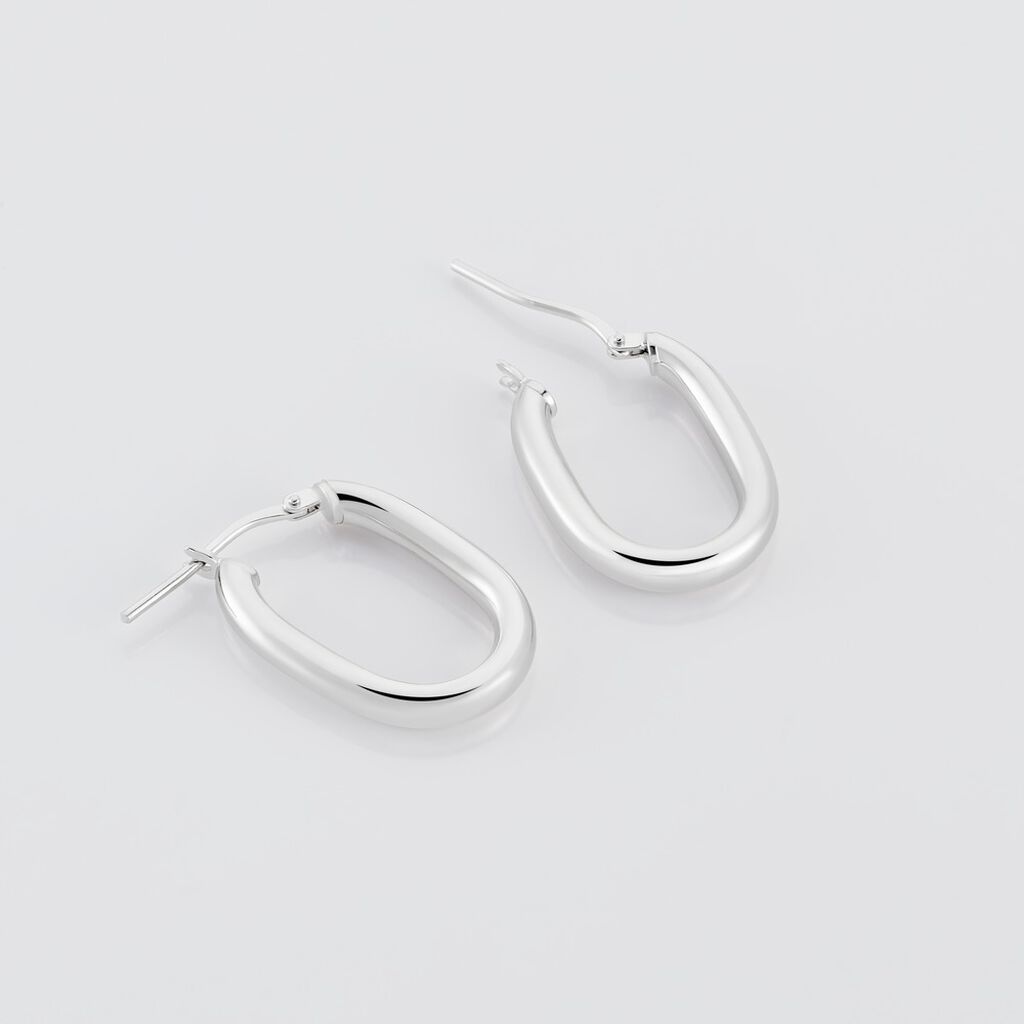 Damen Creolen Silber 925 Luella 18,00mm 14,00mm - Creolen Damen | OROVIVO