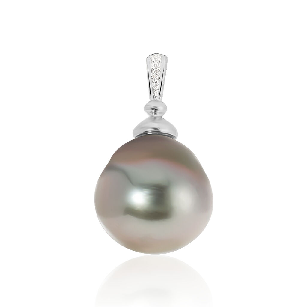 Pendentif Or Gris  Et Perle - Spannringe Damen | OROVIVO