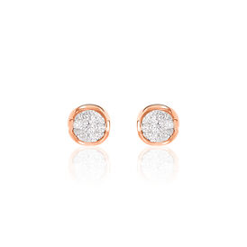 Damen Ohrstecker Roségold 750 Diamanten 0,35ct Shine - Ohrstecker Damen | OROVIVO