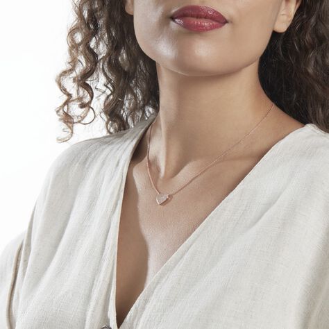Damen Halskette Silber 925 Roségold Zirkonia Herz Devena - Halsketten Damen | OROVIVO