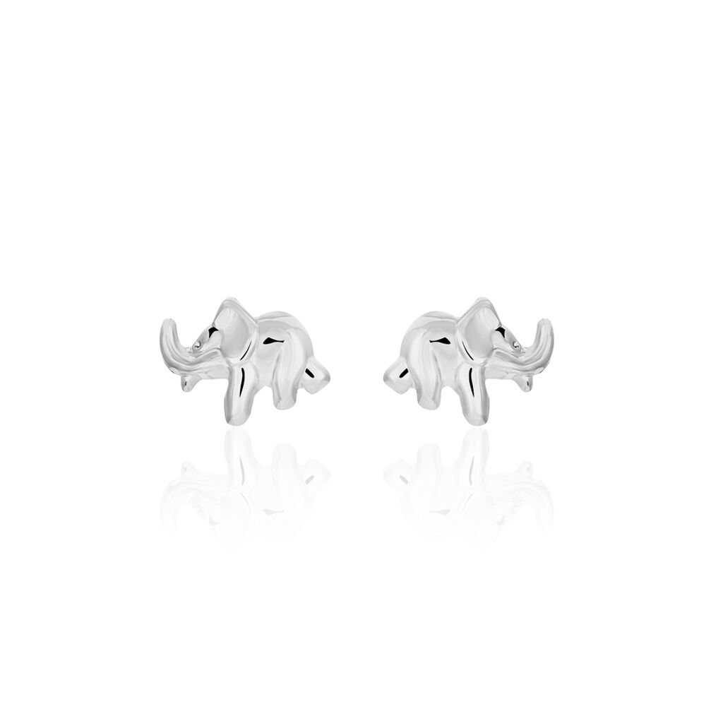 BENJAMINA Kinder Ohrstecker Silber 925 Elefant, Ohrstecker ohne Stein