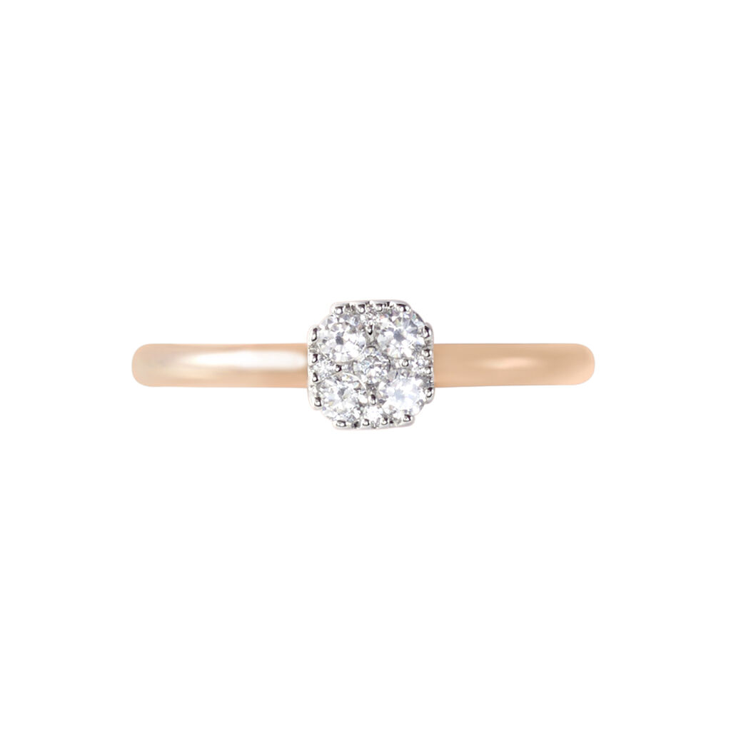 Damenring Roségold 375 Zirkonia Bina - Hochzeitsringe Damen | OROVIVO