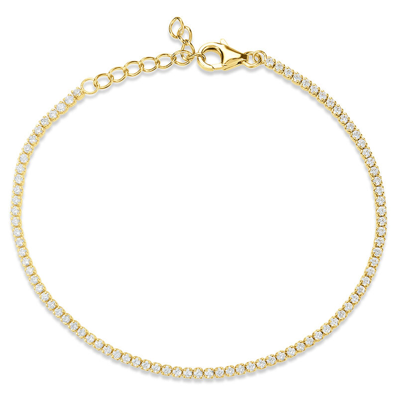 Bracciale Tennis Silver Elegance Argento Dorato Cubic Zirconia - Spannringe Damen | OROVIVO