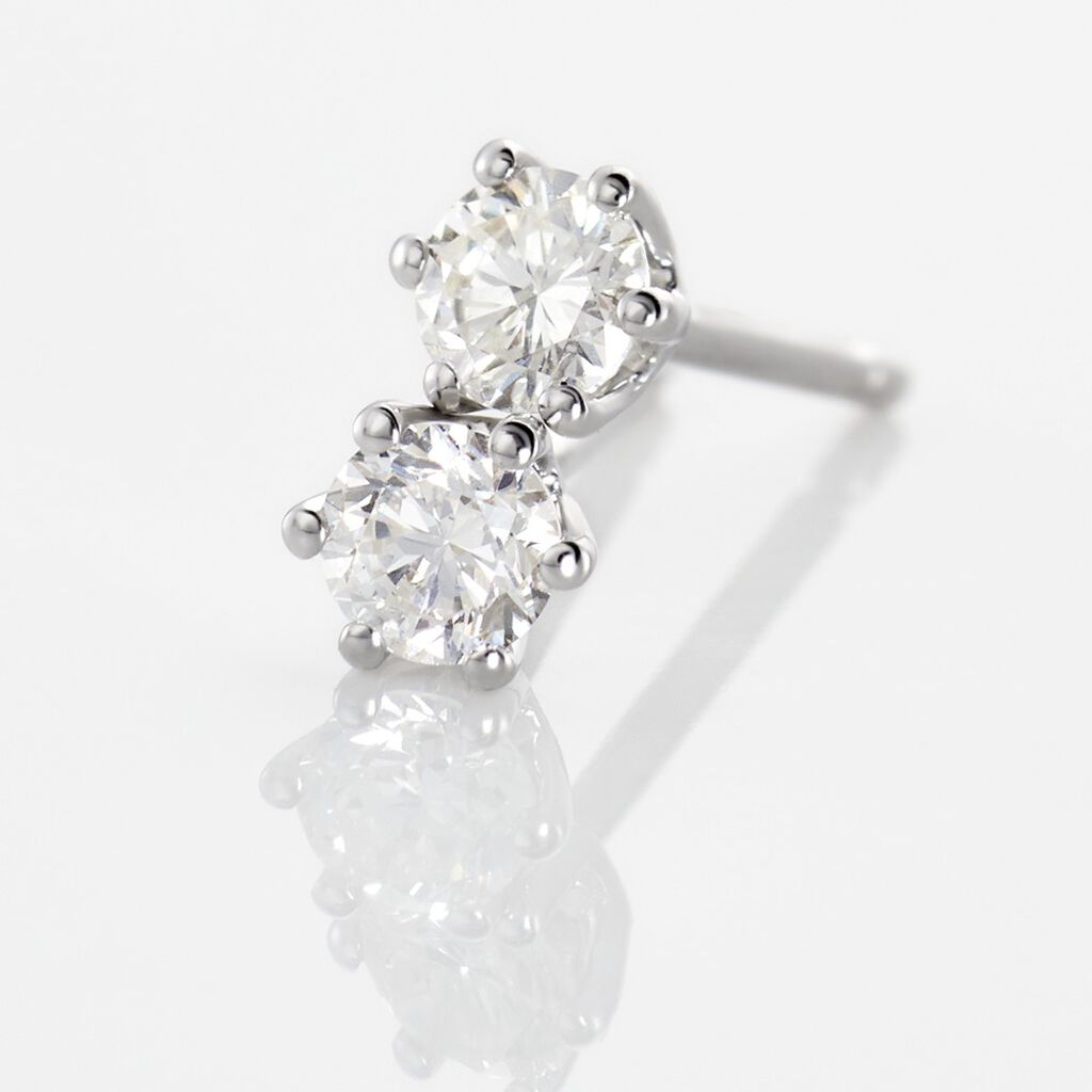 Monopoli Damen Ohrstecker Wei&szlig;gold 750 (18 Karat) Diamant Wei&szlig; 0,26 ct