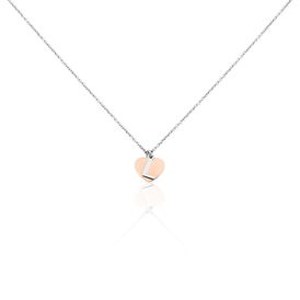 Damen Halskette Silber 925 Bicolor Buchstabe L - Herzketten Damen | OROVIVO