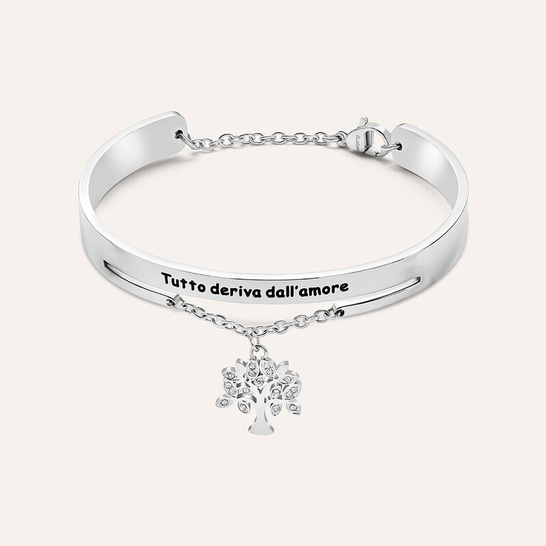 Bangle Sunrise Acciaio Cristallo - Spannringe Damen | OROVIVO
