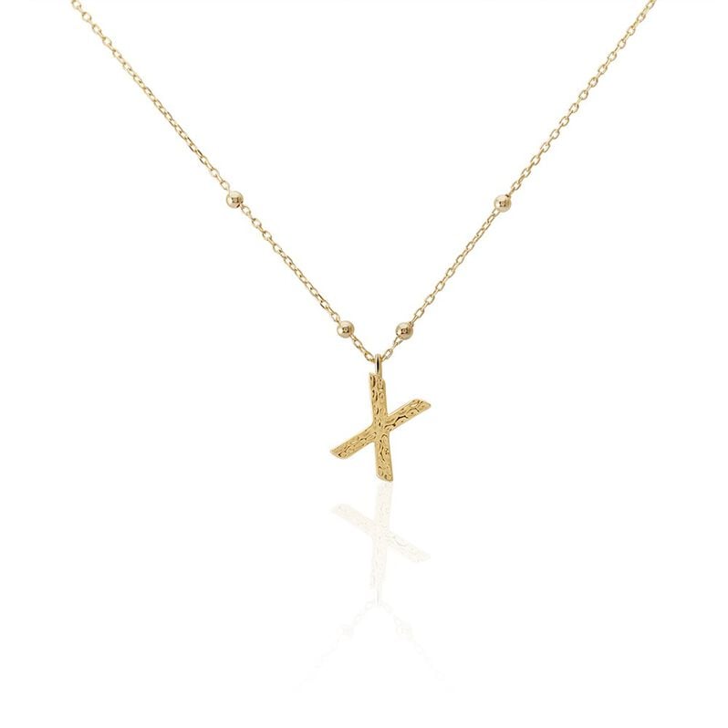 Collier Plaqué Or Jaune Lettra - Spannringe Damen | OROVIVO