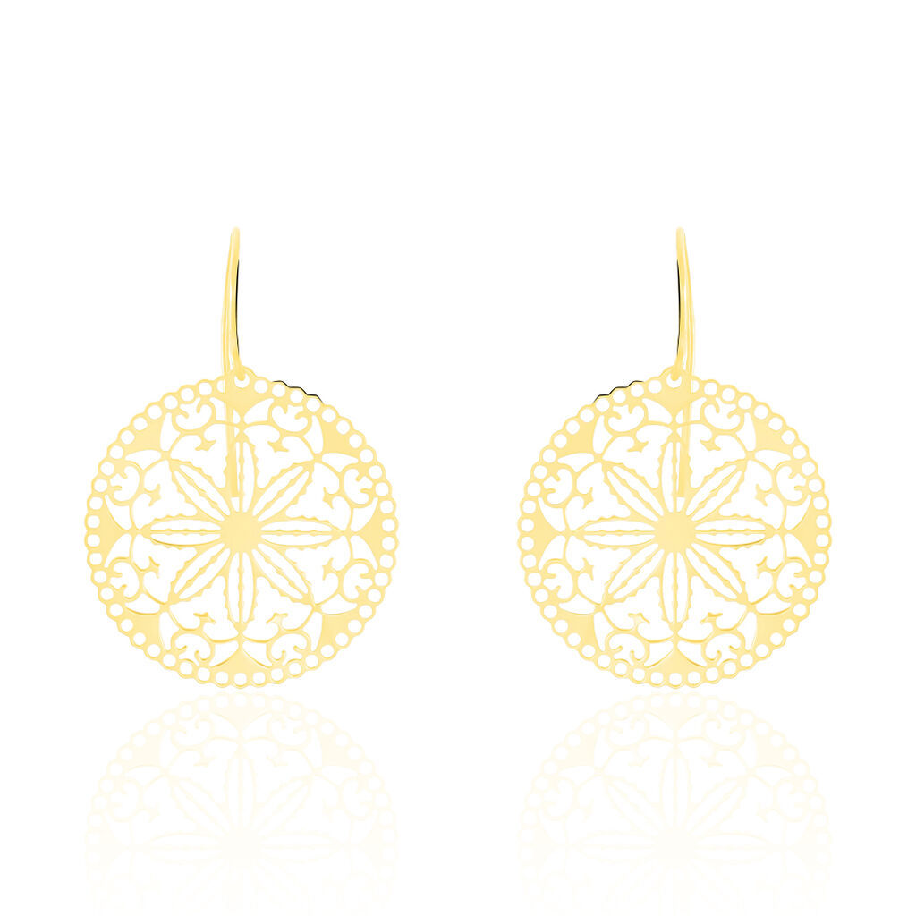 MARGHERITA Damen Ohrringe Lang Gold 375 (9 Karat) Blume