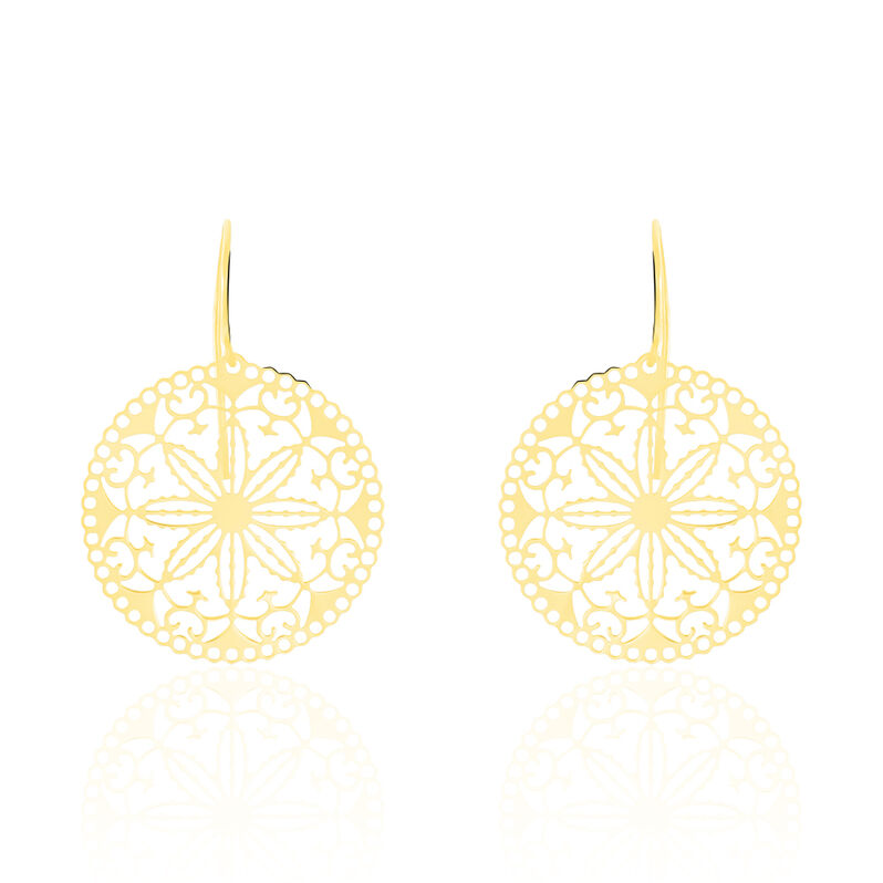 MARGHERITA Damen Ohrringe Lang Gold 375 (9 Karat) Blume - Ohrh&auml;nger Damen | OROVIVO