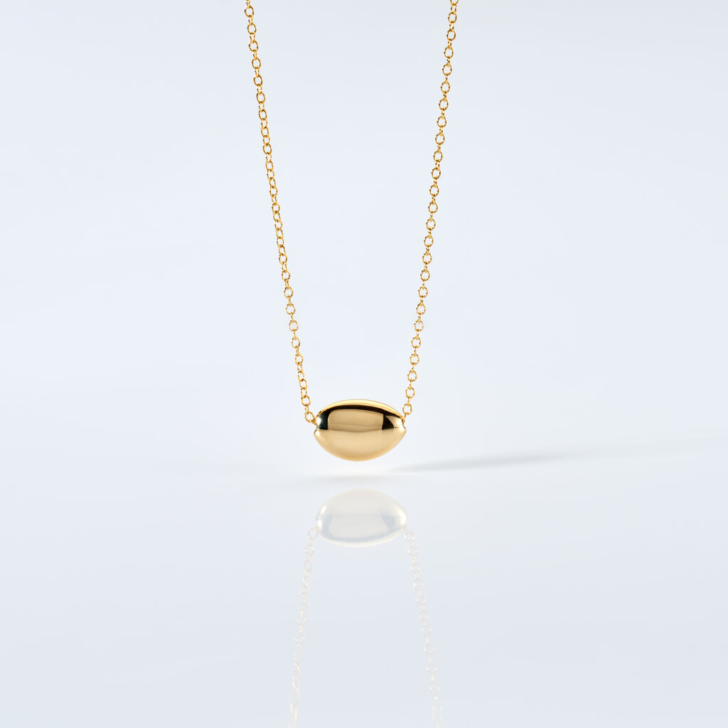 ELANI Damen Collier Silber vergoldet 925 Oval