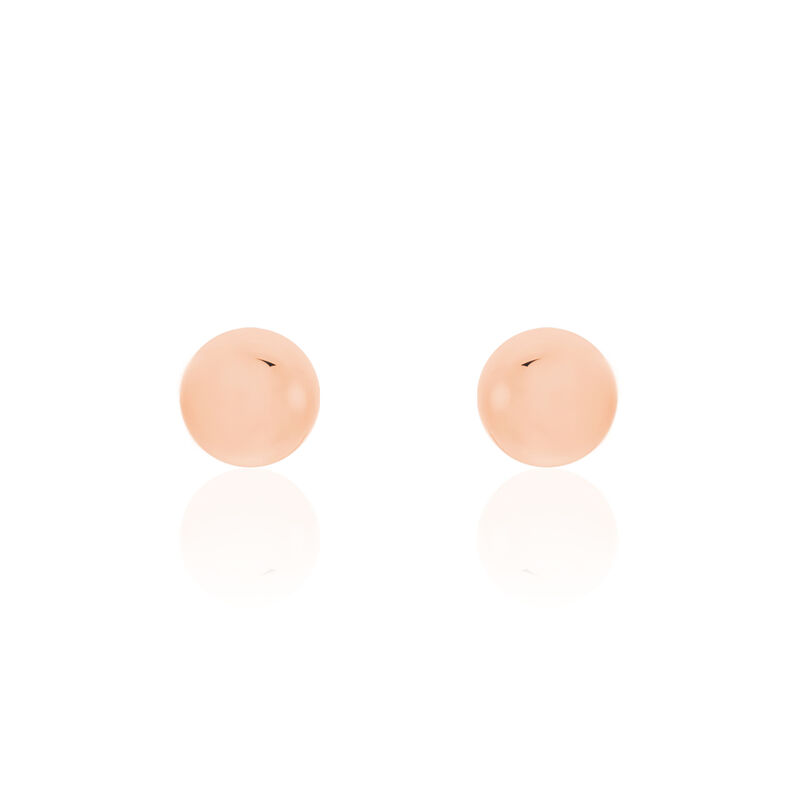 Boucles D'oreilles Puces Or Rose Boule - Spannringe Damen | OROVIVO