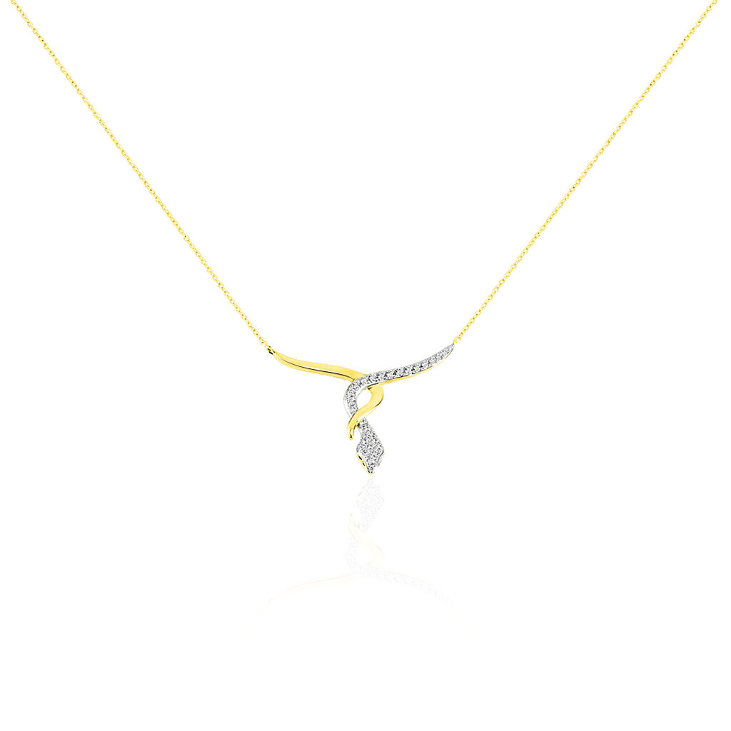 Collier Or Jaune Dorilis Serpent Oxyde - Spannringe Damen | OROVIVO