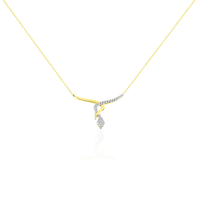 Collier Or Jaune Dorilis Serpent Oxyde - Spannringe Damen | OROVIVO