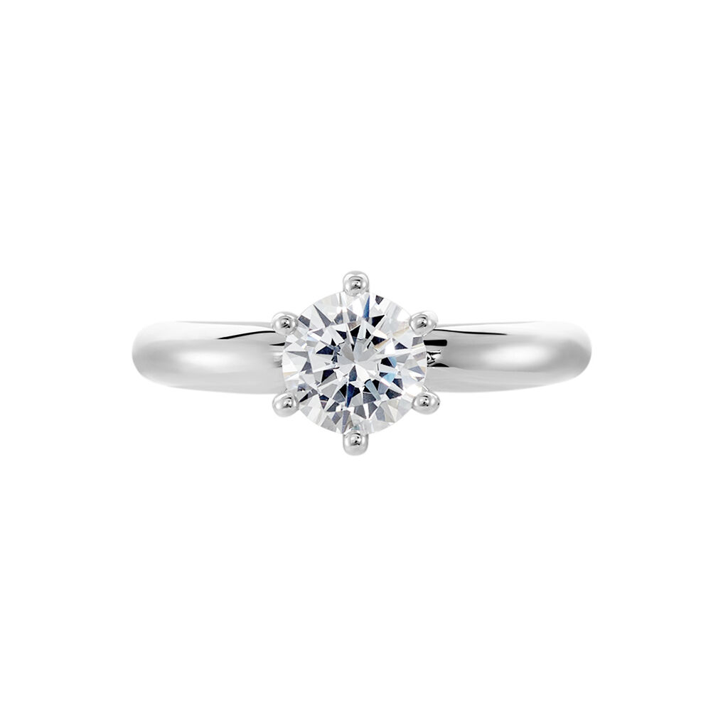 MARIETA Damen Ring Silber 925 Zirkonia Wei&szlig; 1,35 ct B 2 mm