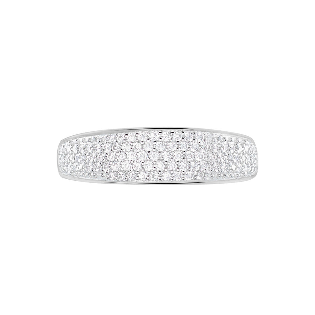 Bague Hassima Or Blanc Oxyde De Zirconium - Spannringe Damen | OROVIVO