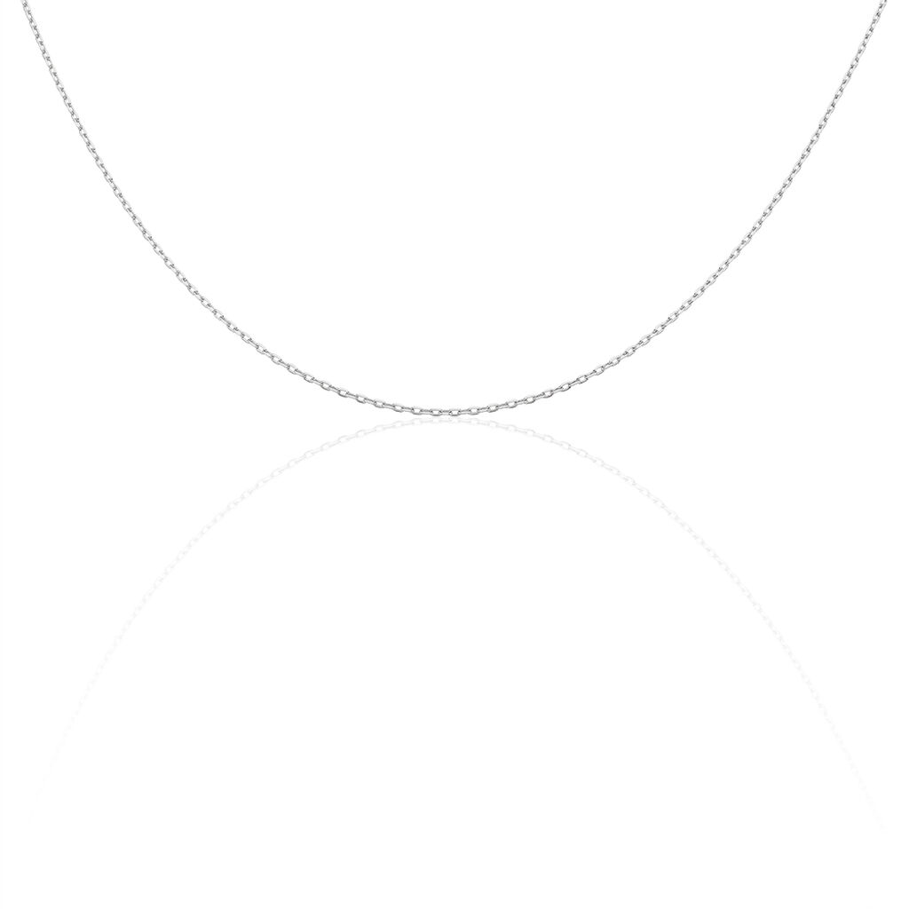 Unisex Ankerkette Weißgold 375 Diamantiert  - Halsketten Unisex | OROVIVO