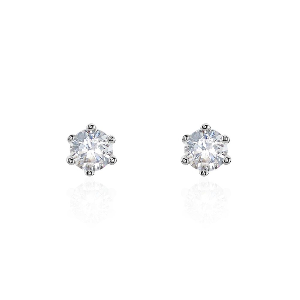 Damen Ohrstecker Silber 925 Zirkonia 4mm - Ohrstecker Damen | OROVIVO