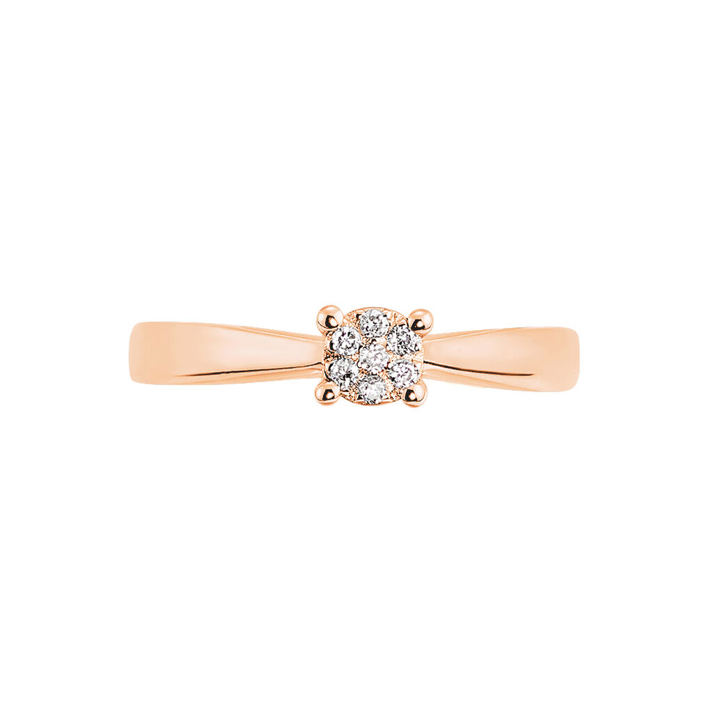 Bague Solitaire Collection Grace Or Rose Diamant - Spannringe Damen | OROVIVO