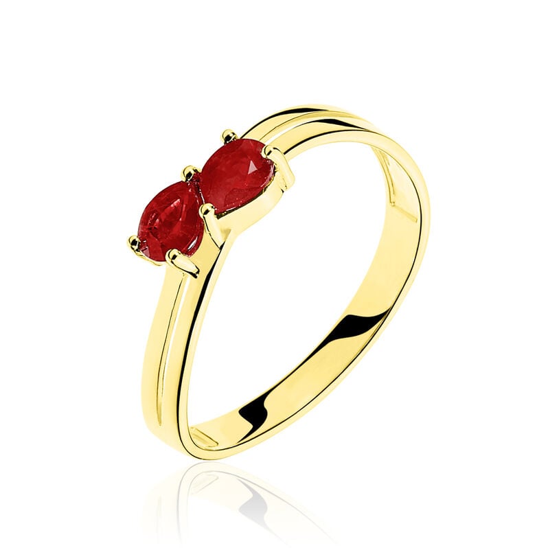 Bague Leila Or Bicolore Rubis - Spannringe Damen | OROVIVO