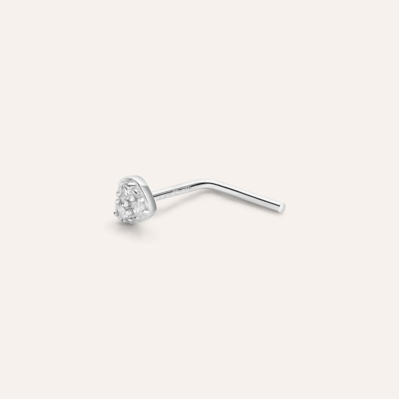 Piercing Naso Bon Ton Oro Bianco Diamante - Spannringe Damen | OROVIVO