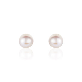 Damen Perlenohrringe Gold 375 Zuchtperle 6-6,5mm - Ohrstecker Damen | OROVIVO
