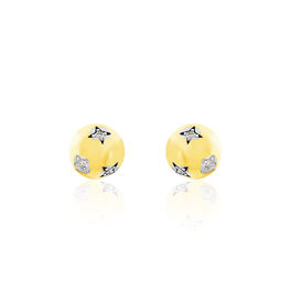 Damen Ohrstecker Gold 375 Diamant 0,07ct Kugel - Ohrstecker Damen | OROVIVO