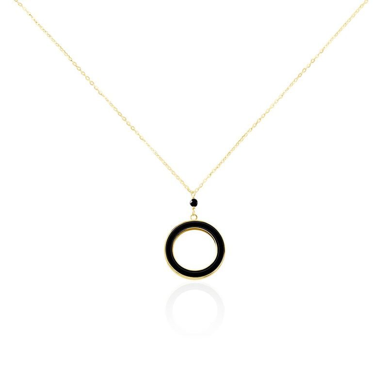 Collier Ponya Or Jaune Onyx Spinelle - Spannringe Damen | OROVIVO