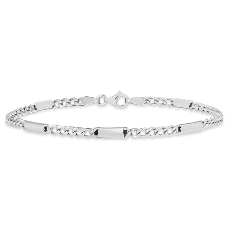 Bracciale Catena L'homme Or Oro Bianco - Spannringe Herren | OROVIVO