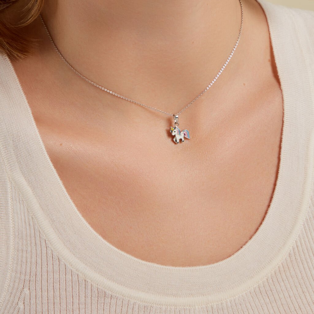 AADHYA Kinder Collier Silber 925 Einhorn