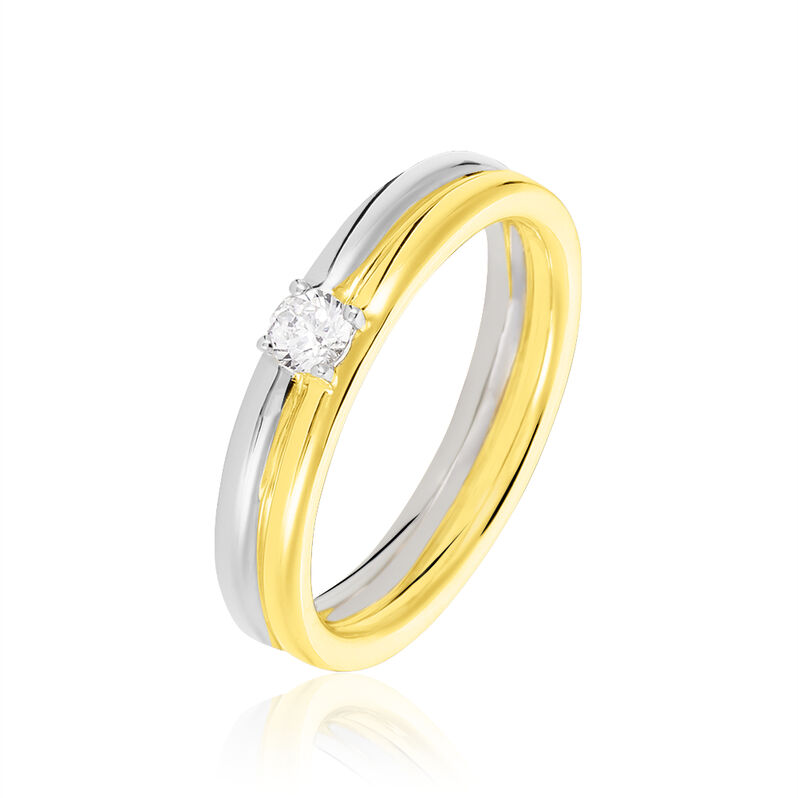 Solitaire Or Bicolore Andrada - Spannringe Damen | OROVIVO