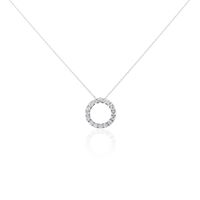 Damen Collier Silber 925 Zirkonia Kreis Myriam 1,15mm