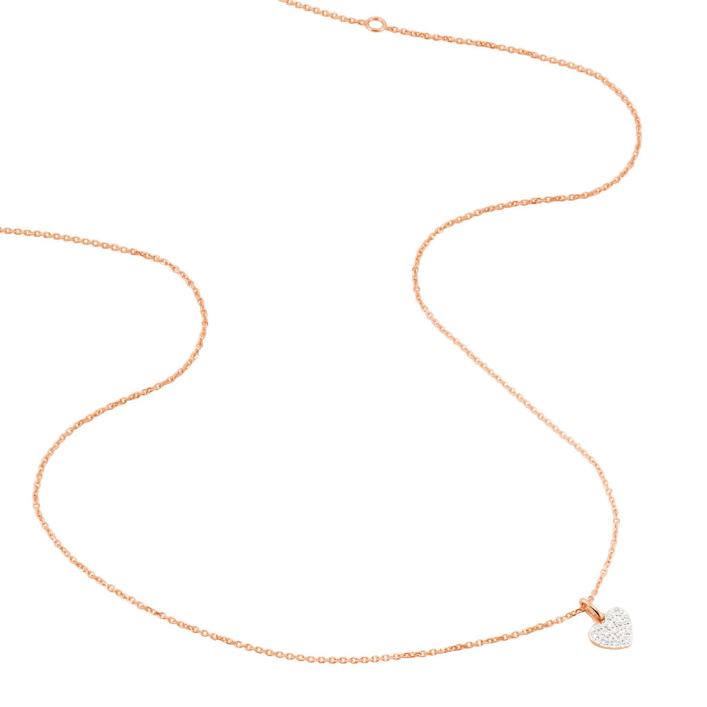 Collier Andre Or Rose Cœur Diamants - Spannringe Damen | OROVIVO