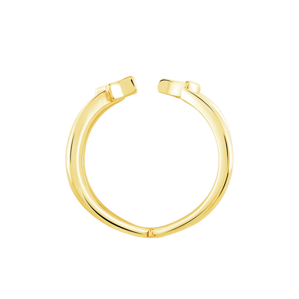 STARS Damen Ring Silber vergoldet 925 Zirkonia Wei&szlig; 0,02 ct Stern