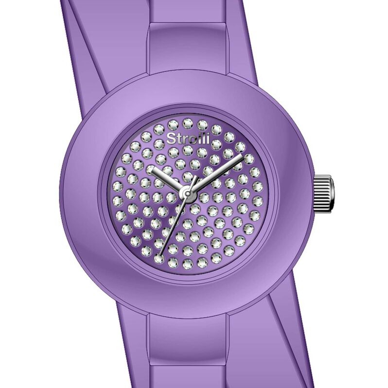 Solo tempo in silicone e pavè di cristalli - Spannringe Damen | OROVIVO