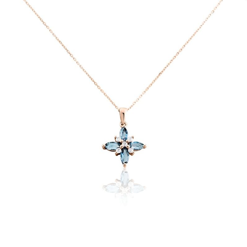 Collier Anabele Or Rose Topaze Oxyde - Spannringe Damen | OROVIVO