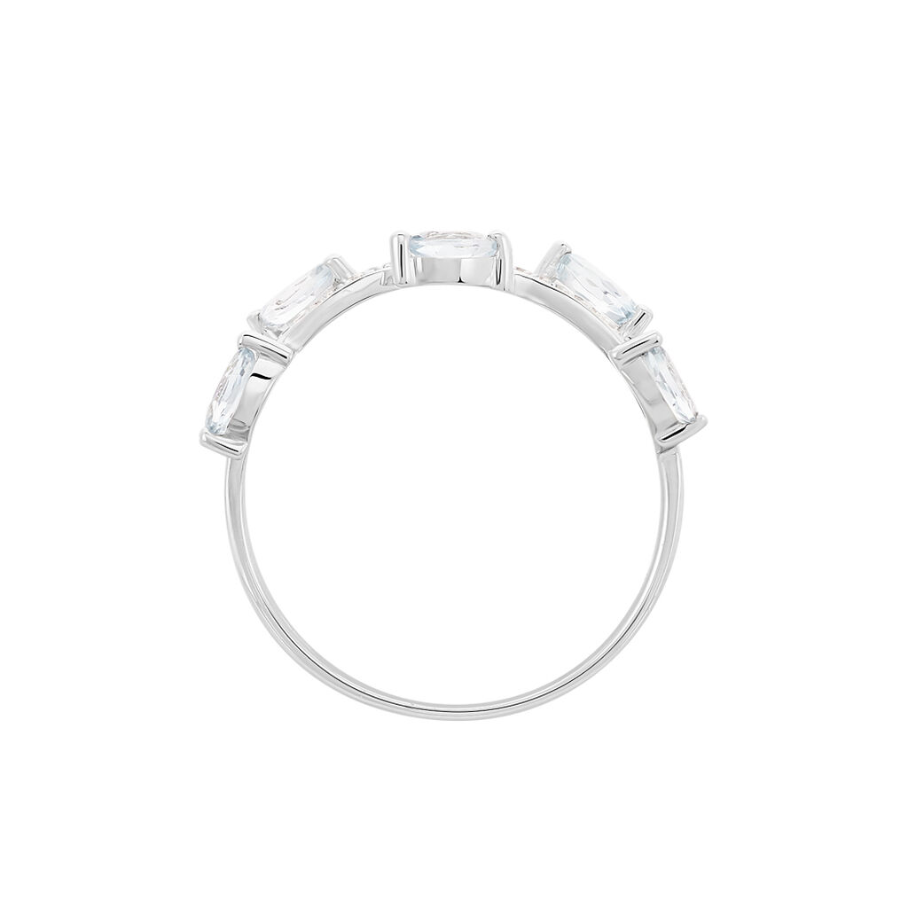 Bague Or Weiss Emmelyne Et Topaze - Spannringe Damen | OROVIVO